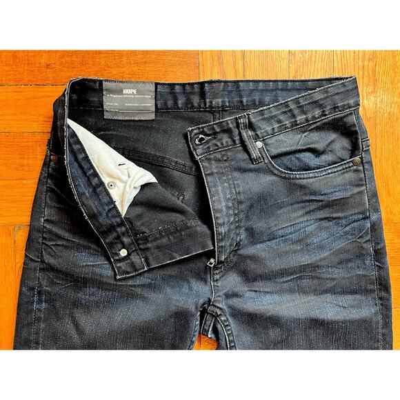 HOPE Ringstrand Soderberg Stockholm Sweden Jeans Womens 27 Waxed Y2K Grunge Punk - Picture 4 of 15